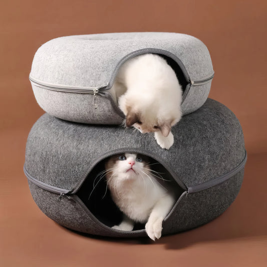 Veranine Katzenbett™ — Schlafen, Spielen & Kratzen in Einem.